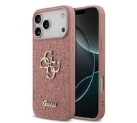 CG MOBILE Guess Fixed Glitter Large 4G Case for iPhone 17 Pro (Pink)