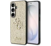 CG MOBILE Guess Fixed Glitter Large 4G Metal Frame Case for Samsung Galaxy S26 (Gold)