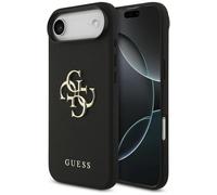 CG MOBILE Guess Grained Large 4G & Classic Logo Case for iPhone 17 Air (Black)