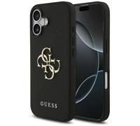 CG MOBILE Guess Grained Large 4G & Classic Logo Case for iPhone 17 (Black)