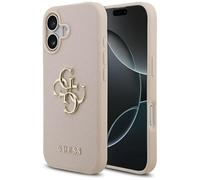 CG MOBILE Guess Grained Large 4G & Classic Logo Case for iPhone 17 (Pink)
