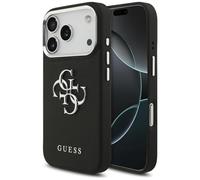 CG MOBILE Guess Grained Large 4G Classic Logo Case for iPhone 17 Pro (Black)