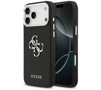 CG MOBILE Guess Grained Large 4G Classic Logo Case for iPhone 17 Pro Max (Black)