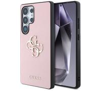 CG MOBILE Guess Grained Large 4G Klaine Classic Logo Case for Samsung Galaxy S25 Ultra (Rose)