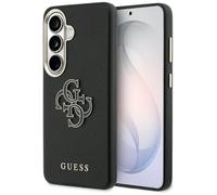 CG MOBILE Guess Grained Large 4G Metal Logo Case for Samsung Galaxy S26 (Black)