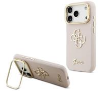 Guess Grained Big 4G Stand Camera Case for iPhone 17 Pro 6.3" Pink