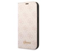 CG MOBILE Guess GUBKP14MHG4SHP Case for iPhone 14 Plus 6.7 Inch Pink Book 4G Vintage Gold Logo