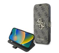 CG MOBILE Guess GUBKP16X4GMGBR Case for iPhone 16 Pro Max 6.9 Inch Brown Book 4G Metal Logo