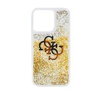 CG MOBILE Guess GUHCP13LLG4GGO Case for iPhone 13 Pro / 13 6.1 Inch Golden 4G Big Liquid Glitter