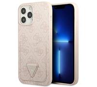 CG MOBILE Guess GUHCP13LP4TPP Hard Case for iPhone 13 Pro / 13 6.1 Inch Pink / 4G Triangle Logo Card Slot