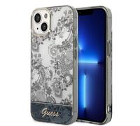 CG MOBILE Guess GUHCP14MHGPLHG Porcelain Collection Hard Case for iPhone 14 Plus 6.7 Inches Grey/Grey