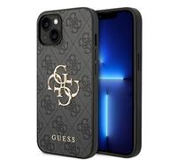 CG MOBILE GUESS GUHCP15M4GMGGR Case for iPhone 15 Plus 6.7 Inch Grey Hard Case 4G Big Metal Logo