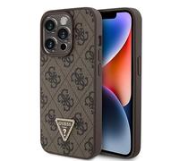 Guess Guhcp15xp4tdpw Iphone 15 Pro Max 6.7 Leather 4g Triangle Strass Phone Case
