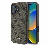 CG Mobile Guess GUHCP16SG4GFBR Case for iPhone 16 6.1 Inch Brown Hard Case 4G Classic