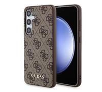 CG MOBILE Guess GUHCS24SG4GFBR Case for S24 S921 Brown Hardcase 4G Metal Gold Logo