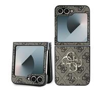 Guess PU Big 4G Metal Logo Case for Samsung Galaxy Z Flip 6 Brown