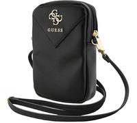 Guess Zip Triangle 4G Phone Bag Crossbody Bag - Black