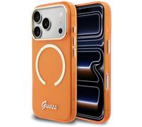 Guess IML Script Metal Logo Case with MagSafe for iPhone 17 Pro Max 6.9" Orange