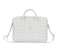 CG MOBILE Guess Laptop Bag 4G Peony Front Pocket Zipper Triangle Logo 16 Inches White, White
