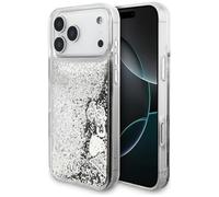 CG MOBILE Guess Liquid Glitter Charms Case for iPhone 17 Pro (Silver)