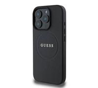 Guess Grained Ring Case Black for Magsafe - iPhone 16 Pro Max