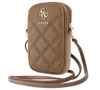 CG MOBILE Guess mobile phone case GUWBZPSQSSGW brown zip quilted 4G