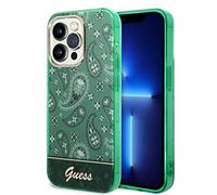 CG MOBILE Guess Phone Case for iPhone 14 Pro in Green Double Layer IML, Anti-Scratch PC/TPU, Comfortable & Durable Hard Case with Accessible Ports, Shock Absorption & Signature Logo