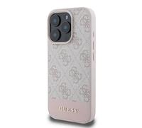 CG MOBILE Guess PU 4G Hard Case With Bottom Stripe For iPhone 16 Pro Max - Pink
