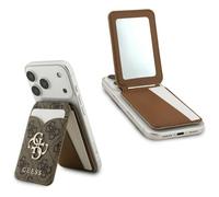 CG MOBILE Guess PU 4G Magnetic Card Holder - Stand Function/Mirror Included, brown, 11,9 cm, Elegant