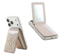 CG MOBILE Guess PU 4G Magnetic Card Holder - Stand Function/Mirror Included, Pink, 11,9 cm, Elegant