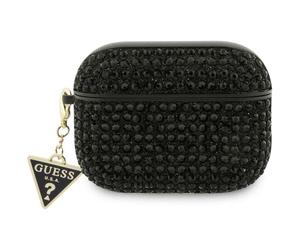 CG Mobile Guess Rhinestone Triangle Charm Case for AirPods Pro 3 (Black)