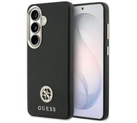 CG MOBILE Guess Round Logo with Crystals Compatible with MagSafe Case for Samsung Galaxy S26 Plus (Black)