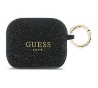 CG Mobile Guess Silicone Glitter Ring Case Cover for AirPods Pro 3 (Black)