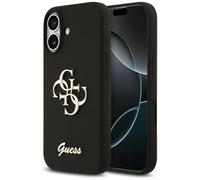 CG MOBILE Guess Silicone Large 4G Script Case for iPhone 17 (Black)