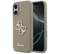 CG MOBILE Guess Silicone Large 4G Script Case for iPhone 17 (Brown)
