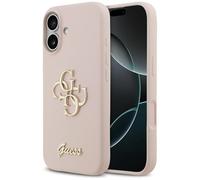 CG MOBILE Guess Silicone Large 4G Script Case for iPhone 17 (Pink)