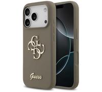 CG MOBILE Guess Silicone Large 4G Script Case for iPhone 17 Pro (Brown)
