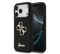 CG MOBILE Guess Silicone Large 4G Script Case for iPhone 17 Pro Max (Black)