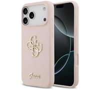 CG MOBILE Guess Silicone Large 4G Script Case for iPhone 17 Pro Max (Pink)