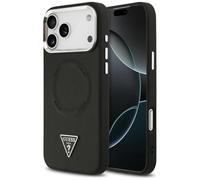 CG MOBILE Guess Triangle Logo Compatible with MagSafe Case for iPhone 17 Pro Max (Black)