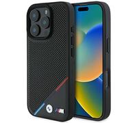 CG Mobile Hardcase iPhone 16 Pro BMW Tricolor Leather MagSafe Black Metal Logo