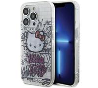 CG MOBILE Hello Kitty HKHCP14XHDGPHT case for iPhone 14 Pro Max 6.7" white hardcase IML Kitty On Bricks Graffiti