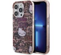 CG MOBILE Hello Kitty HKHCP15LHDGPTP case for iPhone 15 Pro 6.1" pink hardcase IML tags graffiti