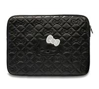 CG MOBILE Hello Kitty Laptop Case Sleeve HKCSZPEKHBPK 14 Inches Black Zip PU Quilted Bows