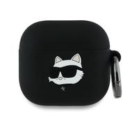CG Mobile Karl Lagerfeld Case for AirPods 4 Silicone Choupette Head 3D (Black)