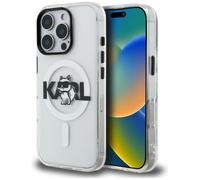 CG MOBILE Karl Lagerfeld IML Choupette Sketch Logo Compatible with MagSafe Case for iPhone 16 Pro Max (Transparent)