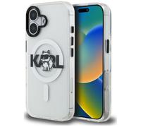CG MOBILE Karl Lagerfeld IML Choupette Sketch Logo Compatible with MagSafe Case for iPhone 16 (Transparent)