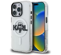 CG MOBILE Karl Lagerfeld IML Karl Sketch Logo Compatible with MagSafe Case for iPhone 16 Pro Max (Transparent)