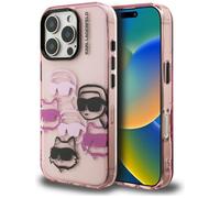 CG MOBILE Karl Lagerfeld IML Multi K&C Head Pattern Case for iPhone 16 Pro Max (Pink)