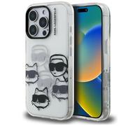 CG MOBILE Karl Lagerfeld IML Multi K&C Head Pattern Case for iPhone 16 Pro (Transparent)